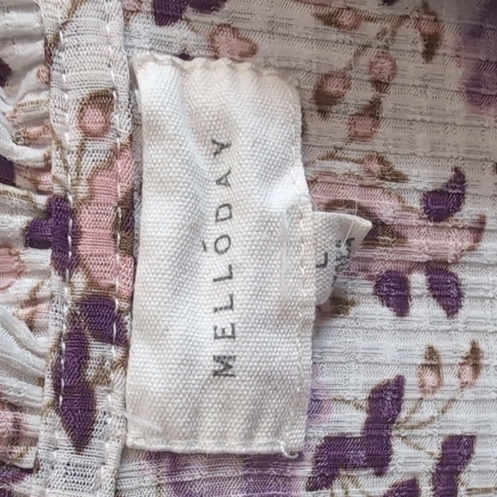 Melloday Floral Ribbed Top - Picture 6 of 7